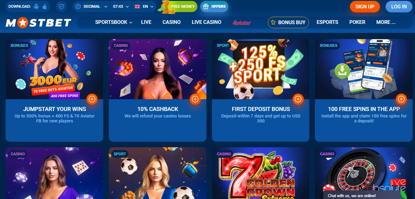mostbet bonus
