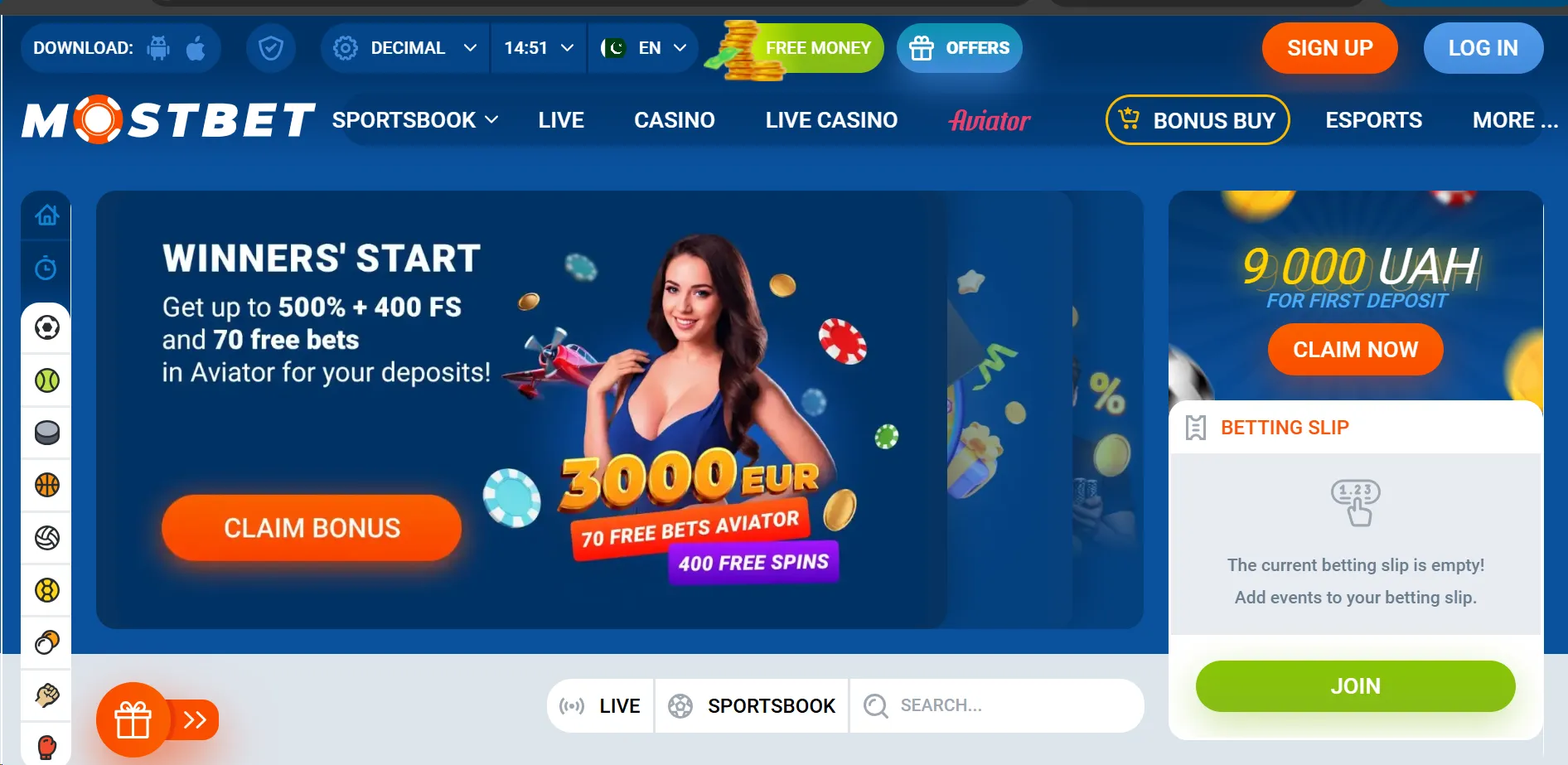 mostbet casino Pakistan