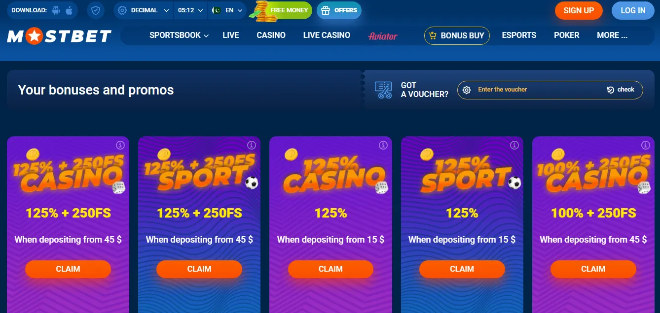 mostbet welcome bonus